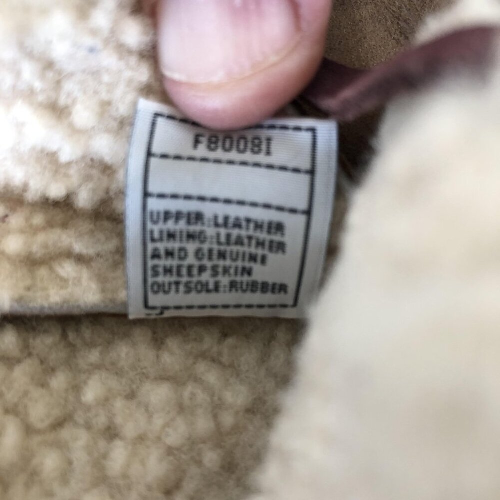 UGG Australia Boots Womens Size 6 Brown Sheepskin Lined Leather Lace Up SN 5135 - Picture 12 of 16